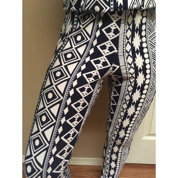 Navy & White Jumpsuit • - Picture 3 of 4